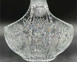 Lot 110
Vintage Hand Cut Crystal Centerpiece Basket Vase