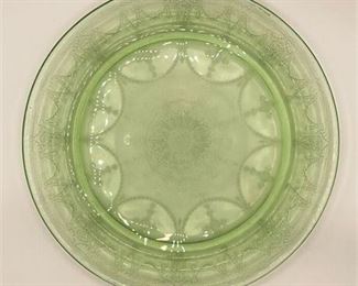 Lot 113
Cameo by Anchor Hocking, Green Depressionware Plate