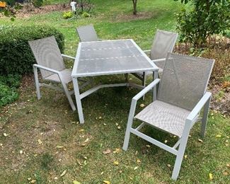 Patio table and 4 chairs 
