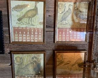 Turn of the century framed calendars 