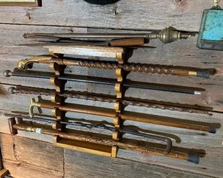 Sword cane, Japanese cane, and many other beautiful examples. Swords / knives 