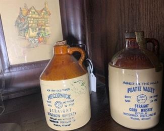 Vintage McCormick whiskey jugs 