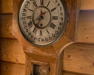 Antique calendar clock