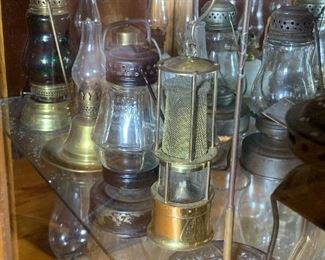 Antique oil lamps