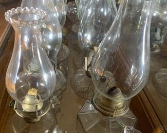 Antique oil lamps