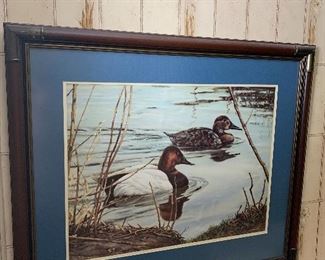 Framed duck print