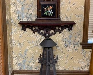 Antique clock, lighthouse 