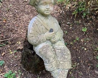 Originally a pair of "anatomically correct" cement statues. This was the white one of the pair