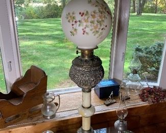 Victorian oil lamp