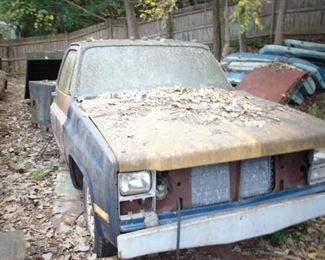 81 chevy slant back truck front