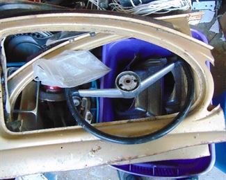 old window frames steering wheel