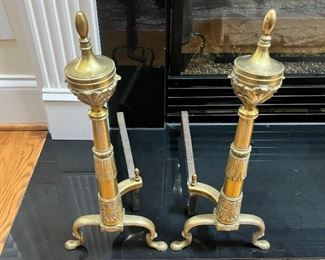 Brass Andirons 