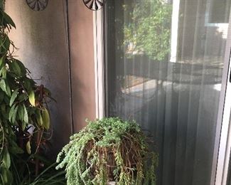 Plants, pots and yard art.