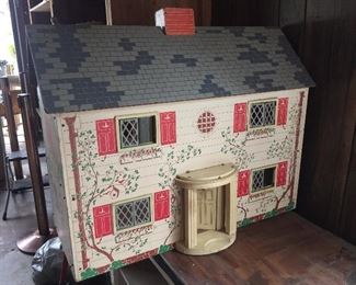Vintage Keystone and Boston doll house with accessories.