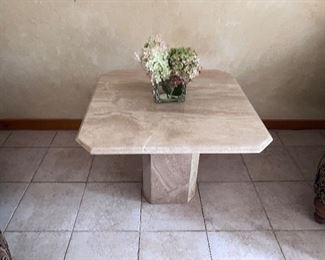 Item #7.                                                                                                Beige marble end table                                                                    28" length x 28" width x 20" height

$75
