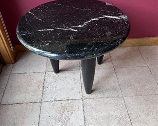 Item #5   Black and white marble end table x2.               
 27" length x 27" width x 21" height

$75