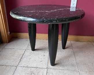 Item #5   Black and white marble end table x2.                       
    27" length x 27" width x 21" height

$75