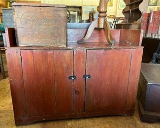 Dry Sink with original red paint