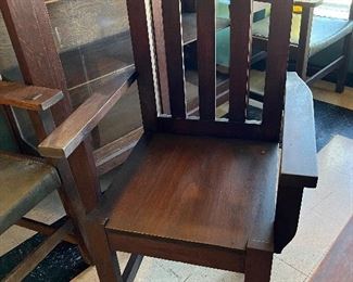 Set of 5 (2 arm & 3 side) Arts & Crafts Dining Chairs