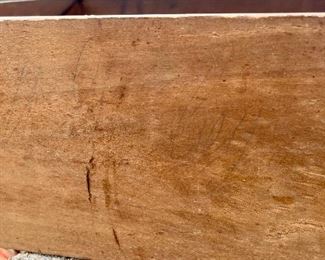 Walnut Sideboard is signed “M Gurliey” on back center drawer. 