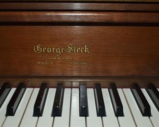 George Steck Upright Piano - French Cherry with Bench