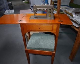 Sewing Machine and Sewing Cabinet with Matching Bench 