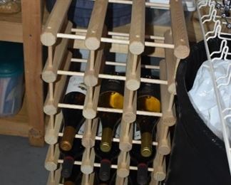 Wooden Stackable 21-Bottle Wine Rack