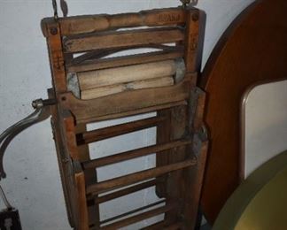 Antique Wood Wringer Washer Folding Double Bench Anchor Brand