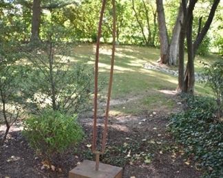 Rustic Exterior Modern Simplistic Metal Yard Art Garden Sculpture
