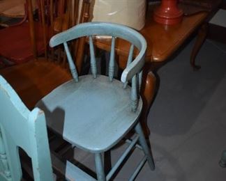 Antique Loop Back Windsor Child's High Chair