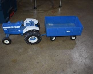 Vintage Ford 8600 Toy Tractor with Trailer
