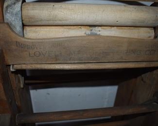 Antique Wood Wringer Washer Folding Double Bench Anchor Brand