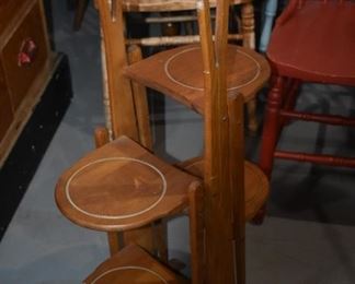 Vintage 4-Tier Wood Folding Cake Stand