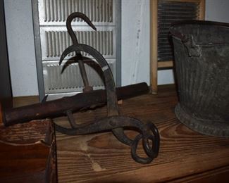 Vintage Cast Iron Ice Tongs