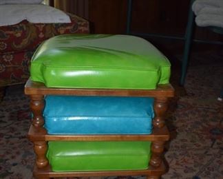 Vintage 1960s Ethan Allen Stacking Stools - Set of 3