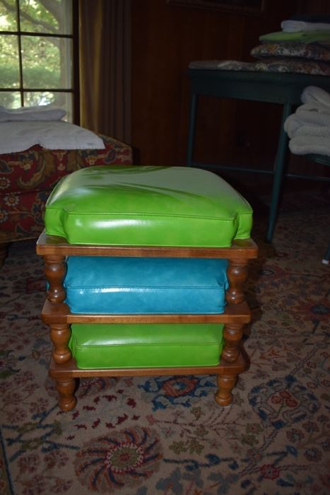 Vintage 1960s Ethan Allen Stacking Stools - Set of 3