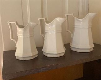 Red-Cliff Ironstone Set of 3 Pitchers 