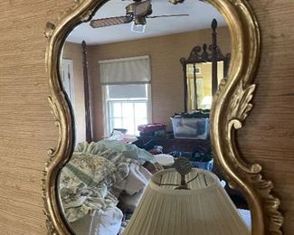 MCM Victorian Gold Scroll Wall Mirror 