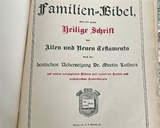 Antique German Family Bible - 1904
