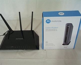Netgear AC2600 smart router Motorola MB8600 modem