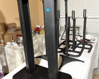 assorted speaker stands