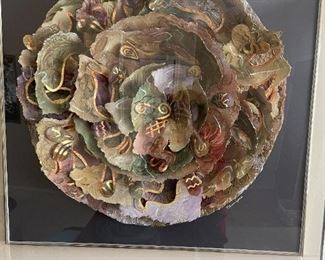 Mixed media floral collage by Patricia Lynch