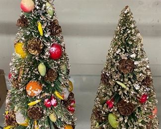 Vintage Bottle Brush Christmas Trees