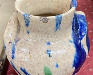 Old Multi Color NC Pottery Vase