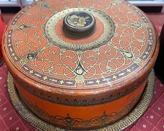 Old Tin Litho Cake Carrier