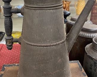 Early Tinware Coffee Pot