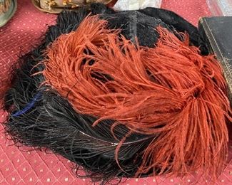 Early Ladies Feathered Hat