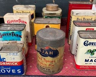Old Kitchen Spice Tins