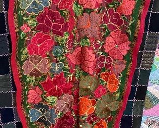 Old Handmade Table Runner with Tassels