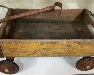 Old Handmade Wooden Wagon